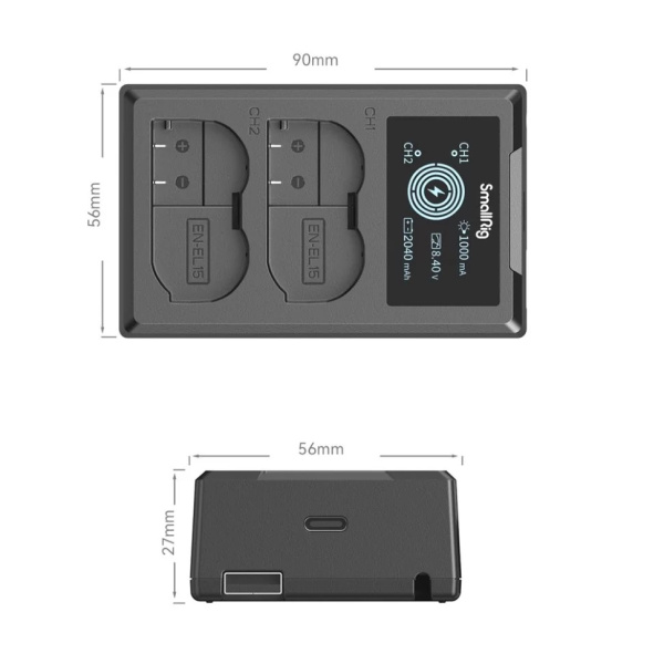 Зарядное устройство Nikon EN-EL15 на 2 аккумулятора не ориг. SmallRig 4083