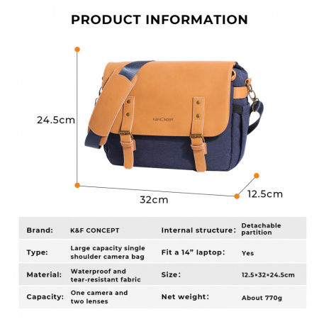 Фотосумка KF Concept Messenger Beta 12L KF13.062V1