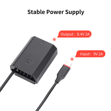 Адаптер питания Kingma NP-FZ100 Type-C (каплер)