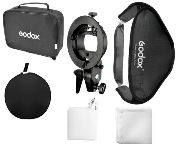Софтбокс для вспышки Godox S-type (60х60см) быстроскладной