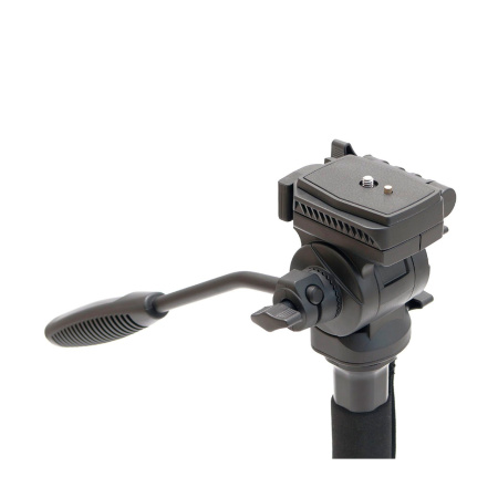 Монопод FUJIMI FM222V Алюминиевый с 3-х точечным упором (ногами) и головой для видео съёмки 1470мм