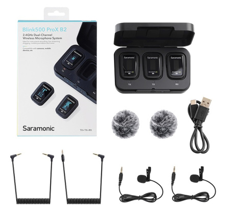 Беспроводная микрофонная система Saramonic Blink500 ProX B2 приемник + 2 передатчика