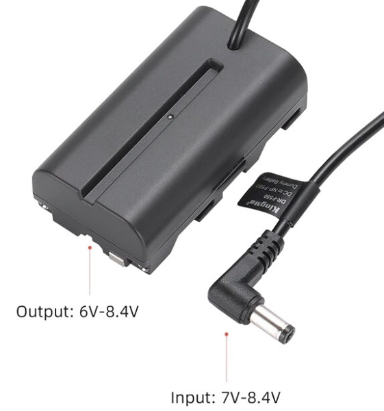 Система питания KingMa NP-F550 от розетки (каплер)