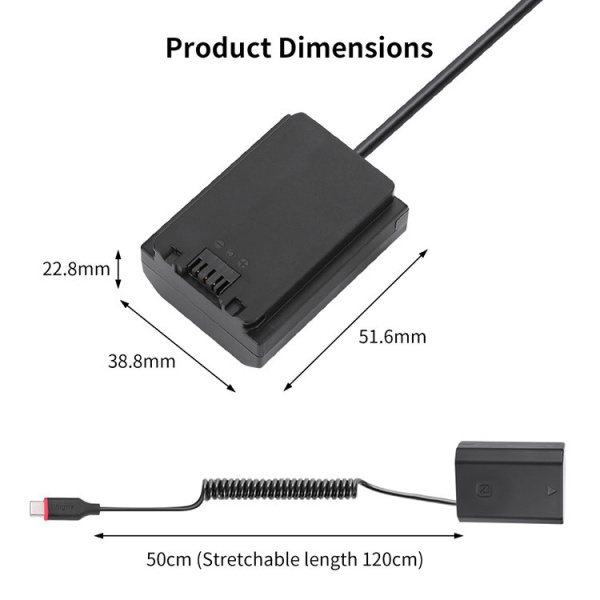 Адаптер питания Kingma NP-FZ100 Type-C (каплер)