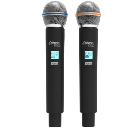 Беспроводная микрофонная система RITMIX RWM-222 black