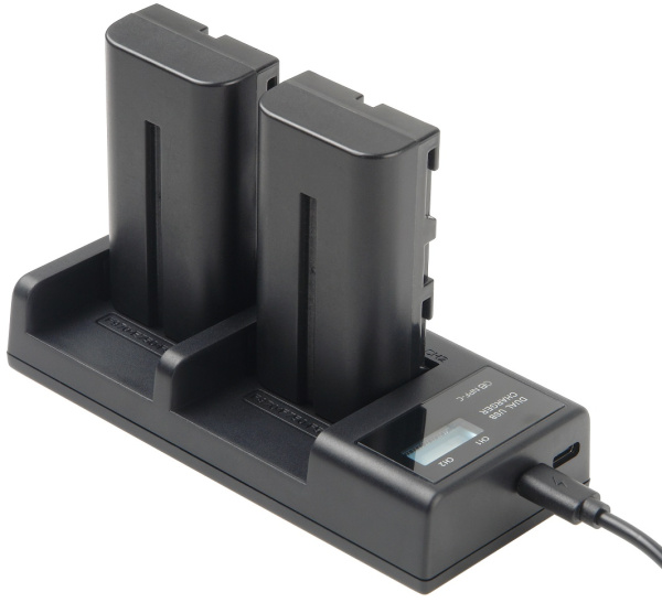 Зарядное устройство Sony NP-F960\750\550 на 2 аккумулятора DualCharger GreenBean