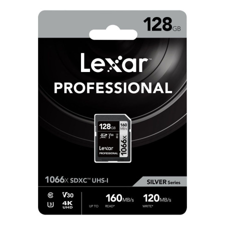 Память Lexar Pro 1066x (SDXC) 128 Gb class 10 UHS-I 160/120 mb/s