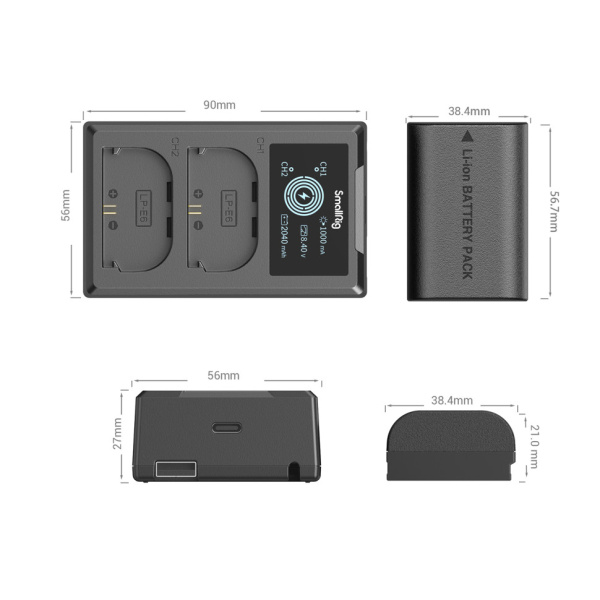 Зарядное устройство Canon LP-E6NH + 2 аккумулятора не ориг. SmallRig 3821