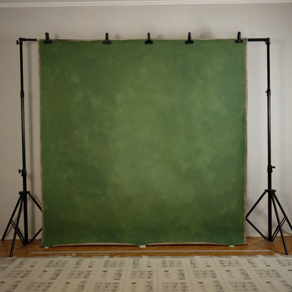 Фон на холсте, ручной работы SM.TEXTURE 2*2,2м. GreenS