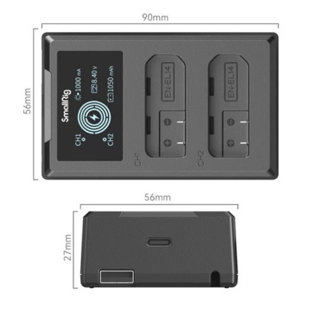 Зарядное устройство Nikon EN-EL14 на 2 аккумулятора не ориг. SmallRig 4082
