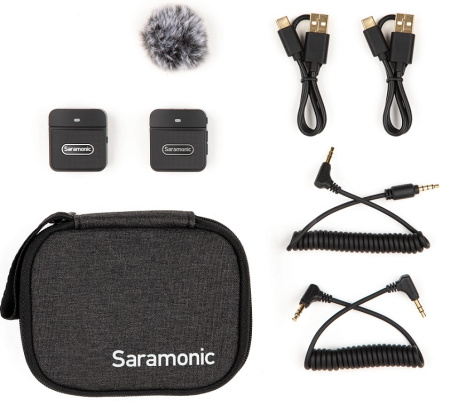 Беспроводная микрофонная система Saramonic Blink100 B1(TX+RX) 2,4Гц приемник + передатчик, 3,5mm