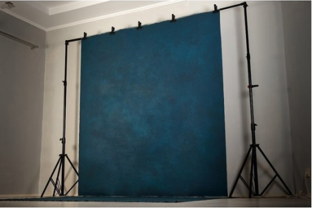 Фон на холсте, ручной работы SM.TEXTURE 2*2,2м. Royal Blue