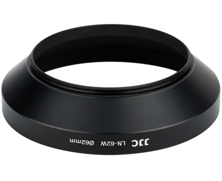 Бленда для объектива JJC 62mm металлическая, широкий угол LN-62W