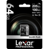 Память Lexar Pro SILVER PLUS (SDXC) 64 Gb class 10 UHS-I 205/100 mb/s LSDSIPL064G-BNNNG