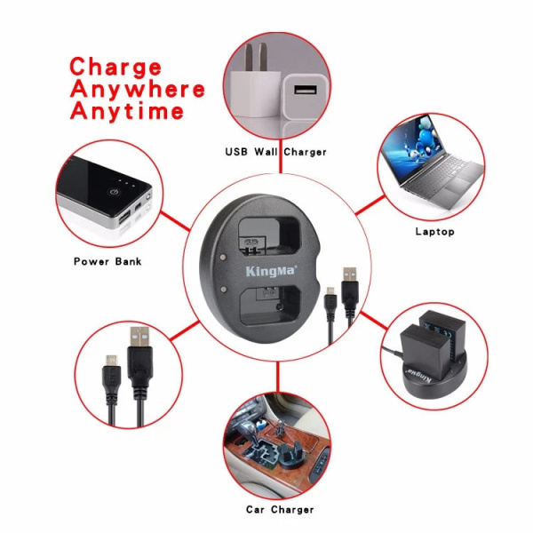 Зарядное устройство Fujifilm BC-W235 на 2 аккумулятора не ориг. KingMa