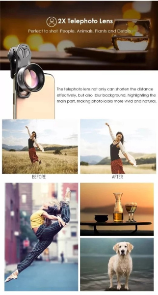 Комплект объективов Apexel 5-in-1 APL-HB5 для смартфона