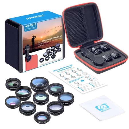 Комплект объективов Apexel 10-In-1 APL-DG10 для смартфона