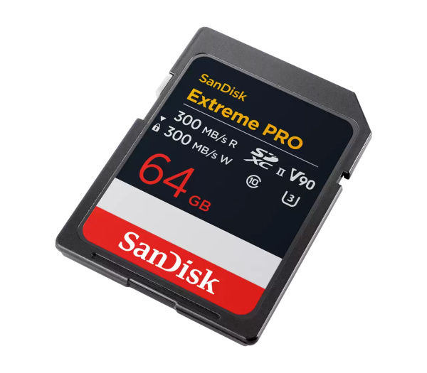 Память SanDisk EXTREME Pro UHS-II (SDXC) 64 Gb 300Mb/s