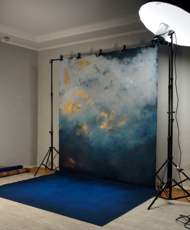 Фон на холсте, ручной работы SM.TEXTURE 2*2,2м. Golden Space