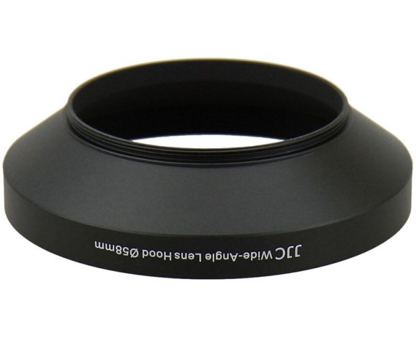Бленда для объектива JJC 58mm металлическая, широкий угол LN-58W