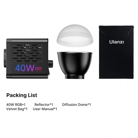Осветитель светодиодный Ulanzi L024 40W RGB, 2500-6500K
