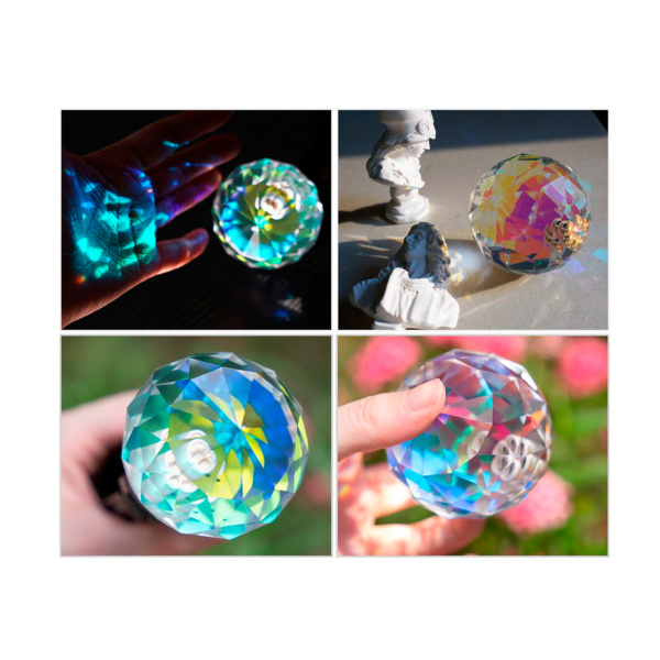 Кристалл для фотографирования шар с гранями Round pro резьба 1\4"