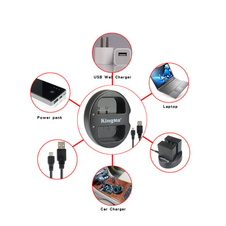 Зарядное устройство Panasonic DMW-BLF19/DMW-BLF19e на 2 аккумулятора не ориг. KingMa
