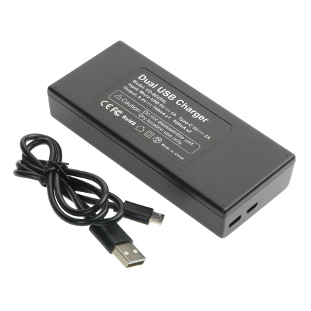 Зарядное устройство Sony NP-F960\750\550 на 2 аккумулятора DualCharger LCD GreenBean