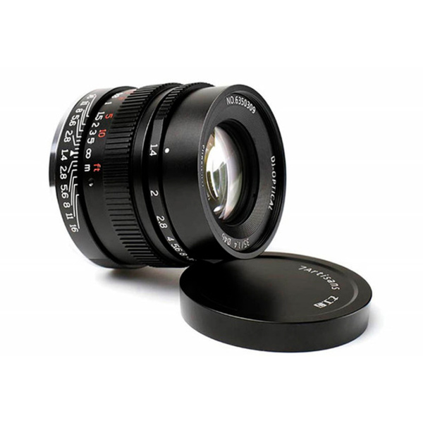 Объектив 7artisans 35mm F1.4 EOS-R чёрный