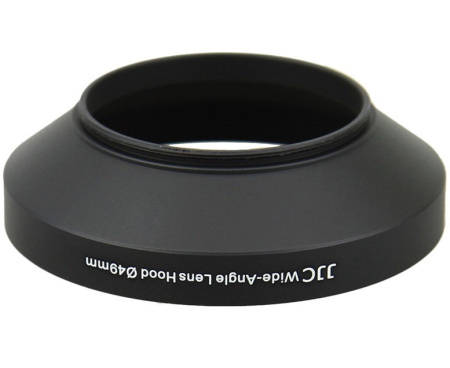 Бленда для объектива JJC 49mm металлическая, широкий угол LN-49W