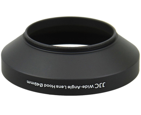 Бленда для объектива JJC 49mm металлическая, широкий угол LN-49W