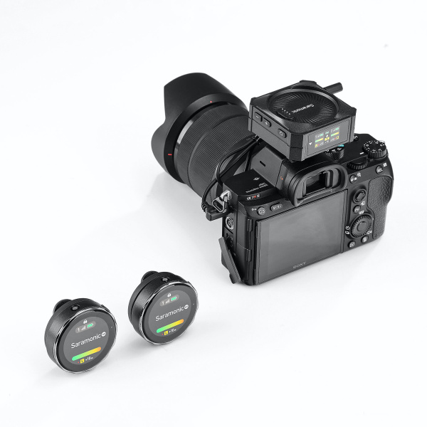Беспроводная микрофонная система Saramonic BlinkMe B2(TX+TX+RX) приемник + 2 передатчика