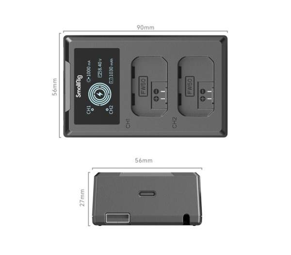 Зарядное устройство Sony NP-FW50 на 2 аккумулятора не ориг. SmallRig 4081