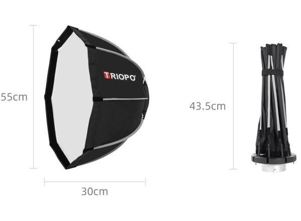 Октобокс-зонт Triopo K2 55см быстроскладной Bowens