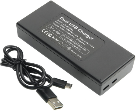 Зарядное устройство Sony NP-F960\750\550 на 2 аккумулятора DualCharger GreenBean