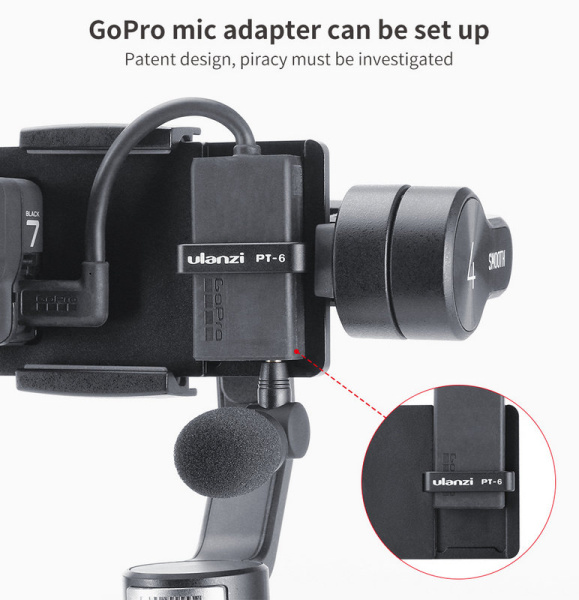 Держатель Ulanzi PT-6 для GoPro и микрофонного переходника