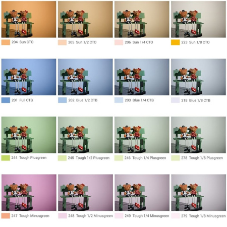 Набор цветных светофильтров Godox V-11T для круглой головки