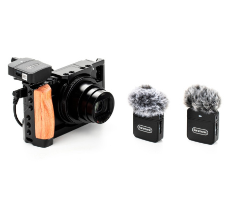 Беспроводная микрофонная система Saramonic Blink100 B2(TX+TX+RX) приемник + 2 передатчика, 3,5mm