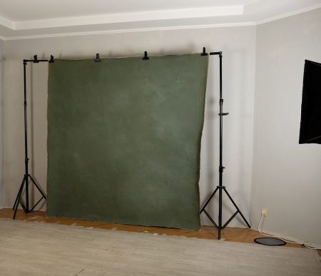 Фон на холсте, ручной работы SM.TEXTURE 2*2,2м. Oliva Dream