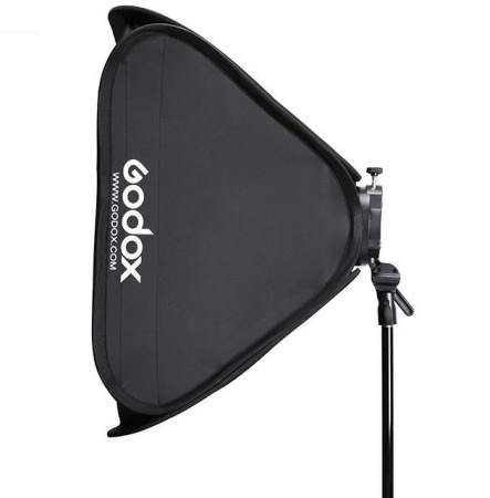 Софтбокс для вспышки Godox S2-type (80х80см) быстроскалдной с сотовой решеткой