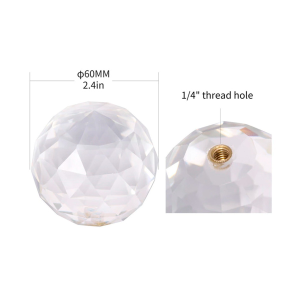 Кристалл для фотографирования шар с гранями Round pro резьба 1\4"