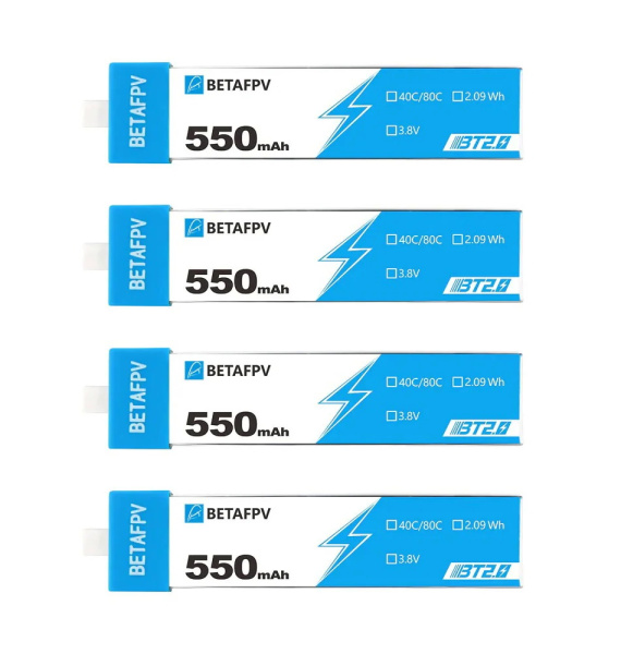 Аккумулятор BETAFPV BT2.0 550mAh 1S 40C/80C (4шт)