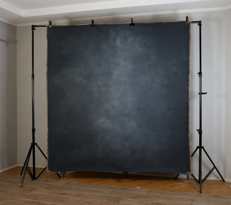 Фон на холсте, ручной работы SM.TEXTURE 2*2,2м. Light Black