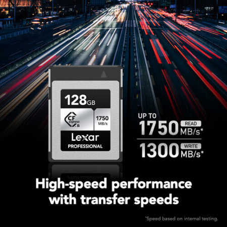 Карта памяти CFexpress Type B 128GB Lexar R1750\W1300Mb/s LCXEXSL128G-RNENG