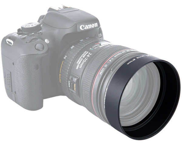 Бленда для объектива JJC 77mm металлическая LN-77S