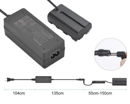 Система питания KingMa NP-F550 от розетки (каплер)