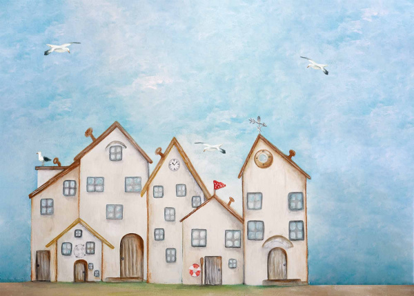 Фон на неопрене SM.TEXTURE 1,5*2м. Домики