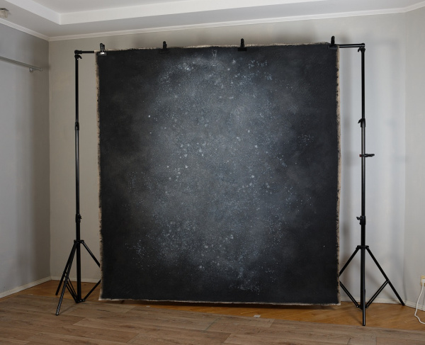 Фон на холсте, ручной работы SM.TEXTURE 2*2,2м. Black Spray